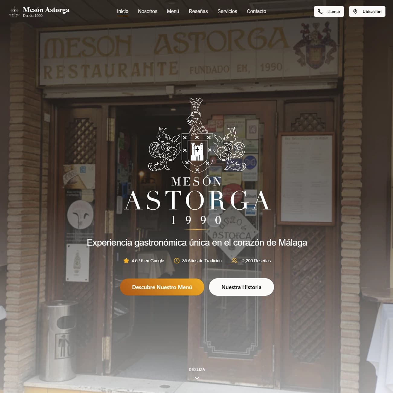 Mesón Astorga - Restaurant website
